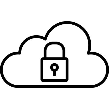 kilit simgesi, vektör illüstrasyonu