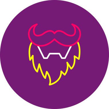 Sakal ikonu vektör illüstrasyonu