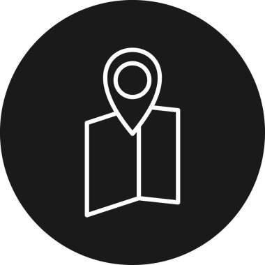 Haritası olan kişinin vektör simgesi