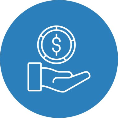 Para için. Web simgesi basit illüstrasyon