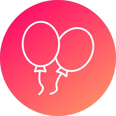 Benzersiz balon çizgi vektör simgesi