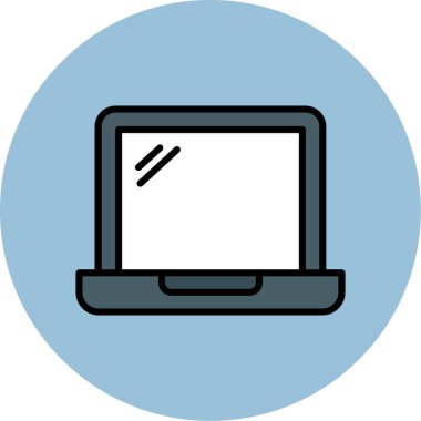 Ağ simgesi. dizüstü bilgisayar simgesi, vektör illüstrasyonu