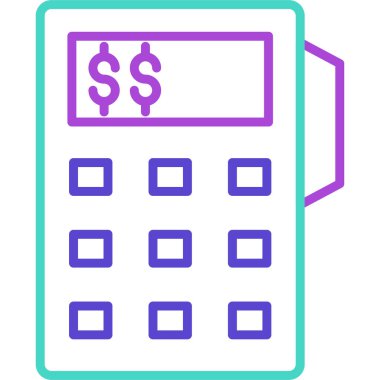 hesap makinesi simgesi vektör illüstrasyonu