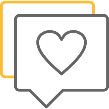 Bir kalp simgesinin vektör illüstrasyonu