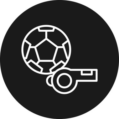 Kişisel ve ticari kullanım için vektör futbol simgesi.