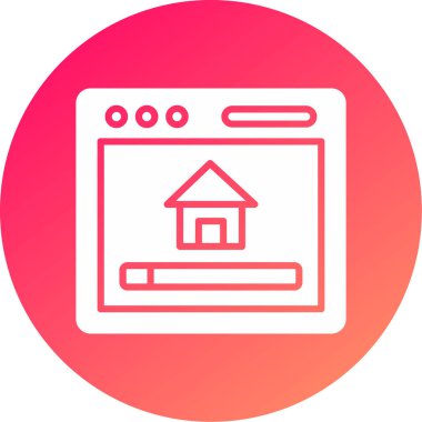 Web simgesi, bilgisayar teknolojisinin vektör illüstrasyonu