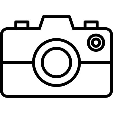 kamera simgesi vektör illüstrasyonu