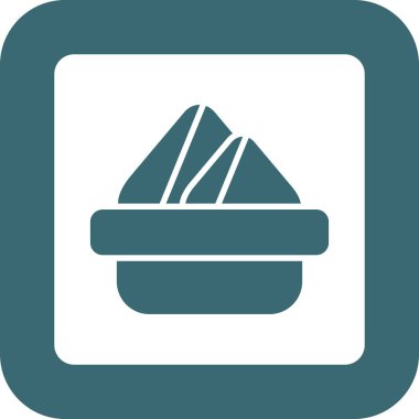 Kek. Web simgesi basit illüstrasyon