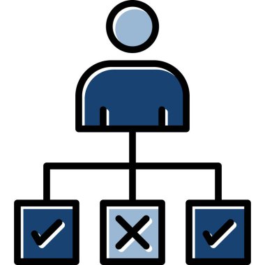 İş hiyerarşisi. Basit illüstrasyon