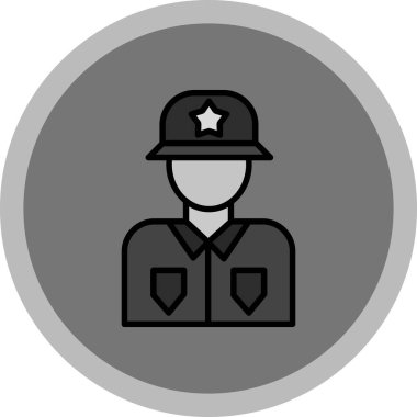 vektör polis simgesi illüstrasyonu