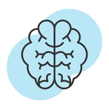 İnsan beyin simgesinin vektör illüstrasyonu