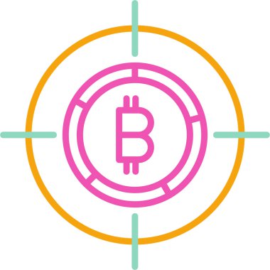 bitcoin. Web simgesi basit illüstrasyon