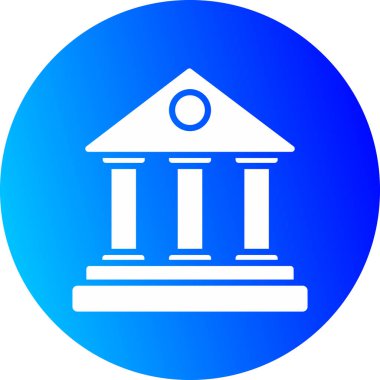 Eşsiz Banka Binası Satır Vektörü Simgesi