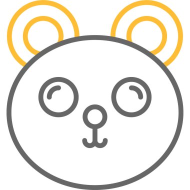 Şirin bir panda çizgi filminin vektör çizimi