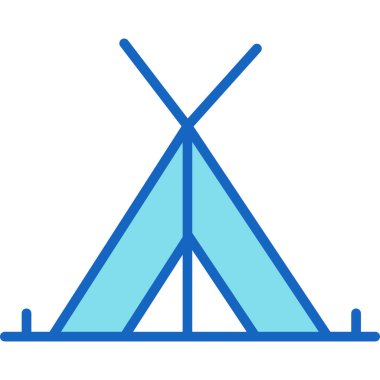 çadır vektör simgesi. Basit resimleme