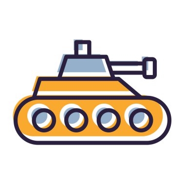 Tank tankı vektör ikonu tasarımı çizimi