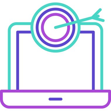 Bilgisayar. Web simgesi basit illüstrasyon