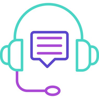 Kulaklık. Web simgesi basit illüstrasyon