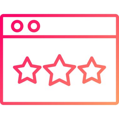 Web simgesi, vektör illüstrasyonunu gözden geçir