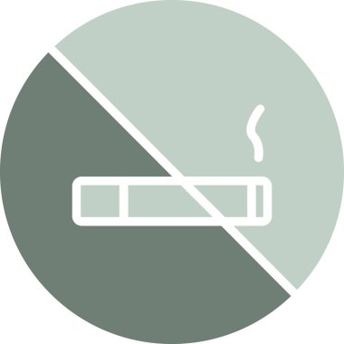 Sigara içiyorum. Web simgesi basit illüstrasyon