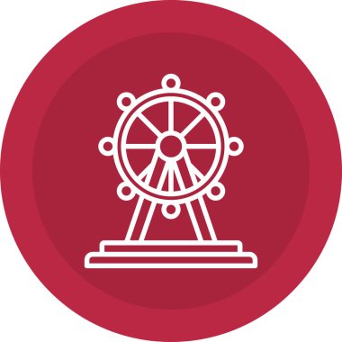 Tekerlek simgesi vektör illüstrasyonu