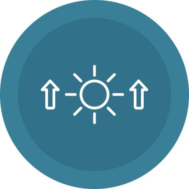 Güneş simgesinin vektör illüstrasyonu