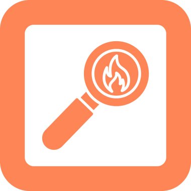 Bir ateş simgesinin vektör illüstrasyonu