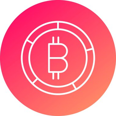 Bitcoin vektör simgesi modern basit illüstrasyon