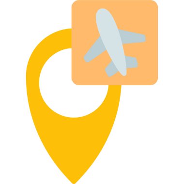 Bir harita pin simgesinin vektör illüstrasyonu