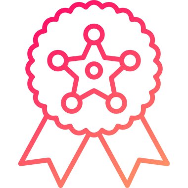 Rozet. Web simgesi basit illüstrasyon