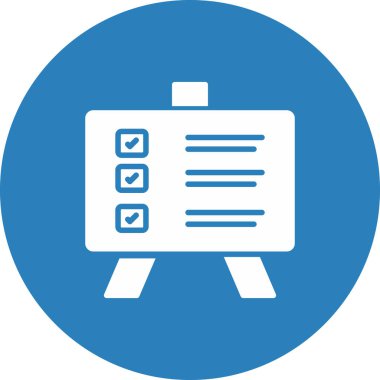 Kontrol listesi. Web simgesi basit tasarım