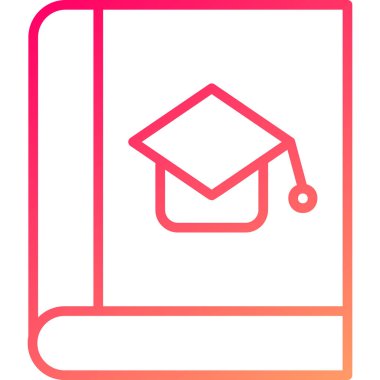 Kapaklı eğitim simgesinin vektör illüstrasyonu