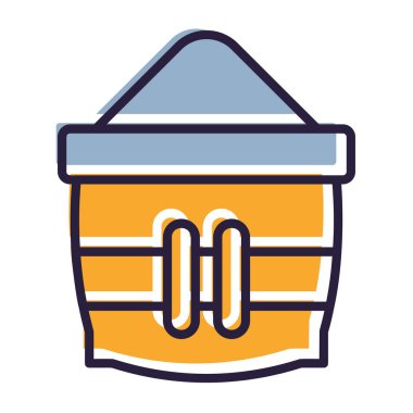 Sepet vektör simgesi, basit vektör illüstrasyonu