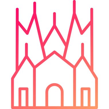 Kiliseye. Web simgesi basit illüstrasyon