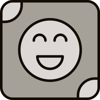 Bir yüz simgesinin vektör illüstrasyonu