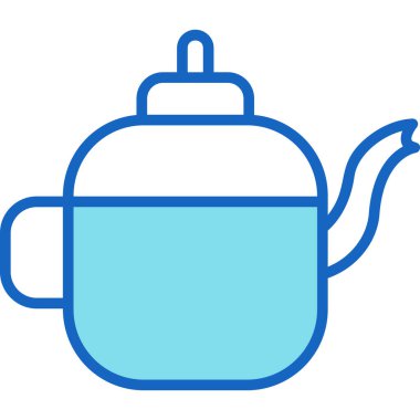 Çaydanlık. Web simgesi basit illüstrasyon