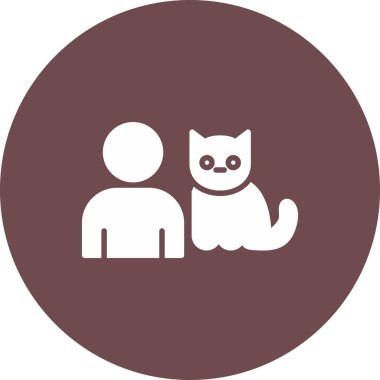 Kedi ve köpek simgesinin vektör çizimi, web ögesi