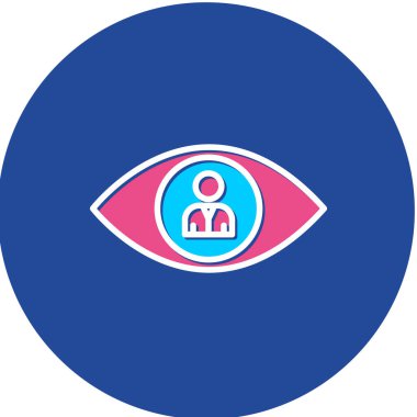 Bir insan gözü simgesinin vektör illüstrasyonu