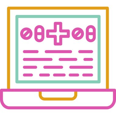 tıbbi ağ simgesi basit illüstrasyon