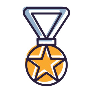 Yıldızlı izole bir madalya