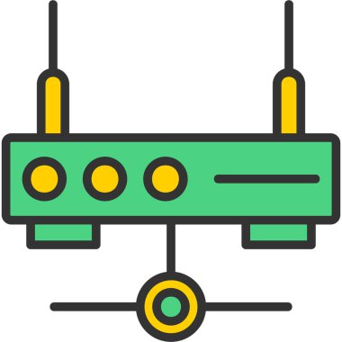 Uydu. Web simgesi basit illüstrasyon