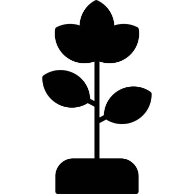 Bitki. Web simgesi basit illüstrasyon