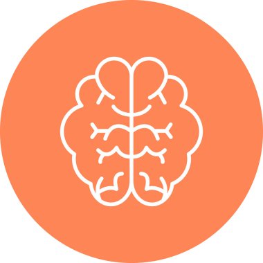 Beyin. Web simgesi basit illüstrasyon