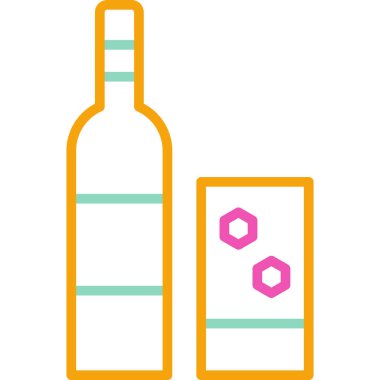 şarap ikonu vektör illüstrasyonu