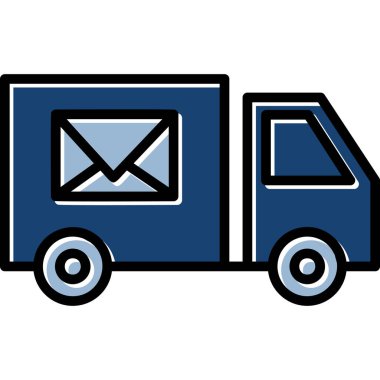 Posta simgesine sahip minibüs, basit biçim