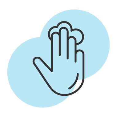 İnsan el simgesi vektör illüstrasyonu