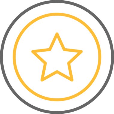 Yuvarlak vektör yıldız simgesi