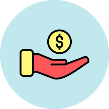 Para için. Web simgesi basit tasarım