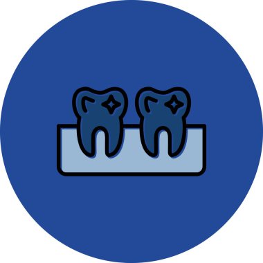 Modern diş simgesinin vektör illüstrasyonu