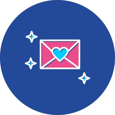 Bir kalp simgesinin vektör illüstrasyonu